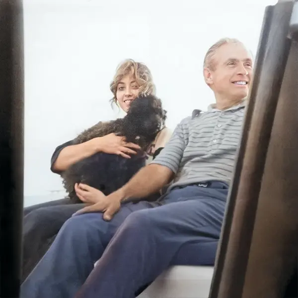 Photo Restoration After Dad, Daughter, and Dog after